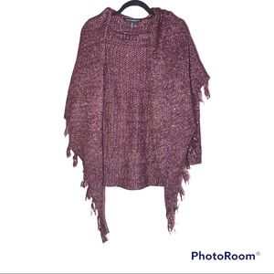 WHBM Sparkle Sweater with Detachable Fringe Cape